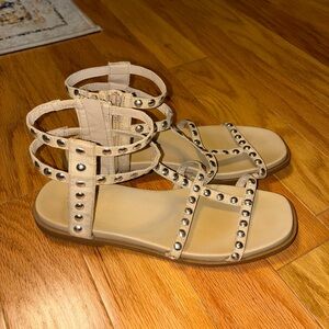 MIA Tan Studded Sandals